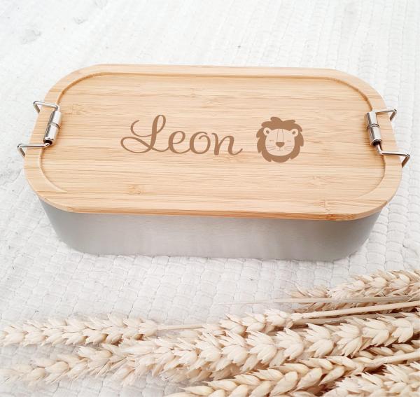 Lunchbox personalisiert für Kinder - Löwe